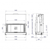 Каминная топка F 1300W (Stav)