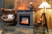 Каминокомплект Coventry Grey - Серый с очагом Emerald 28