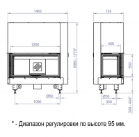 Каминная топка CFL 1200W (Stav)