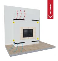 Решётка Kratki Luft 560х560х120 45S угловая черная