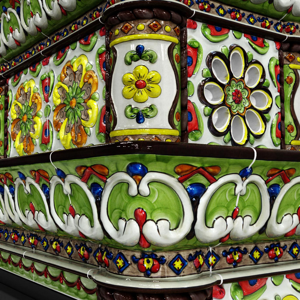 Печь изразцовая КимрПечь Кострома центральная, двухъярусная(600)