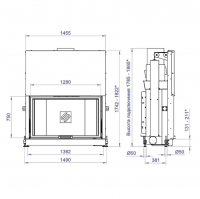 Каминная топка F 1300G (Stav)