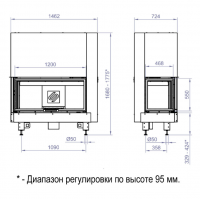 Каминная топка CFL 1200B (Stav)
