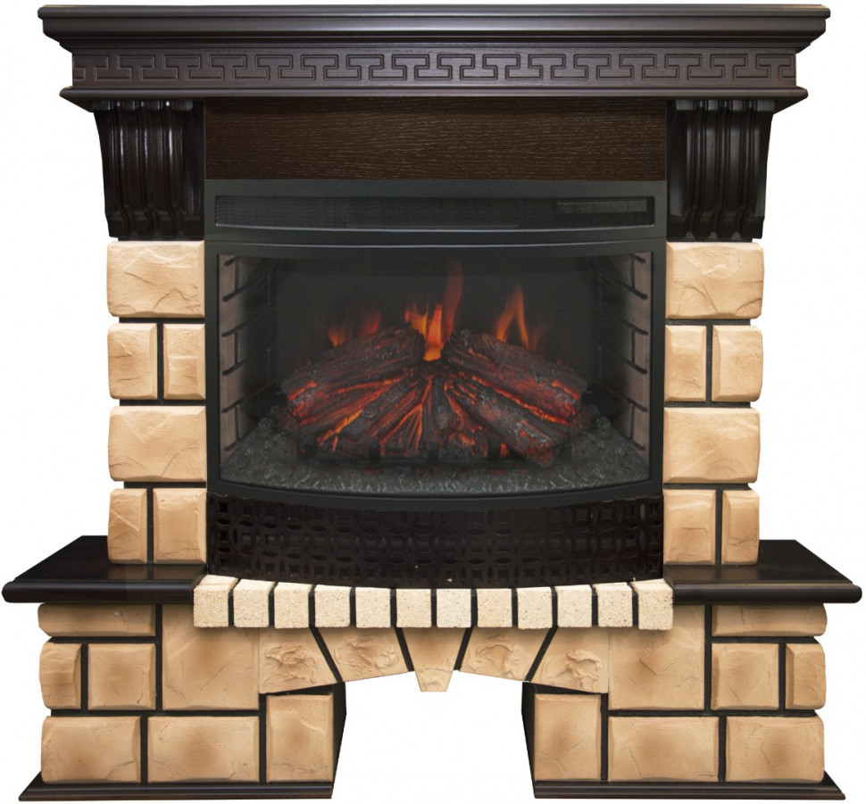 Электрокамин RealFlame Stone Brick 25 AO с FireField 25 SIR