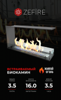 Биокамин торцевой сквозной Standart 900 (ZeFire)