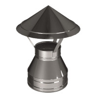Зонт D150/350, изоляция 100 мм, AISI 321/304 (Вулкан)