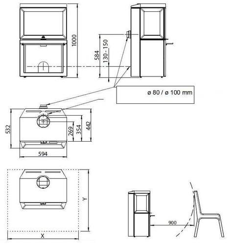 Печь-камин Jotul F 520 BP
