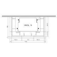 Облицовка GEMMA + топка CRISTAL 76 N (EdilKamin)