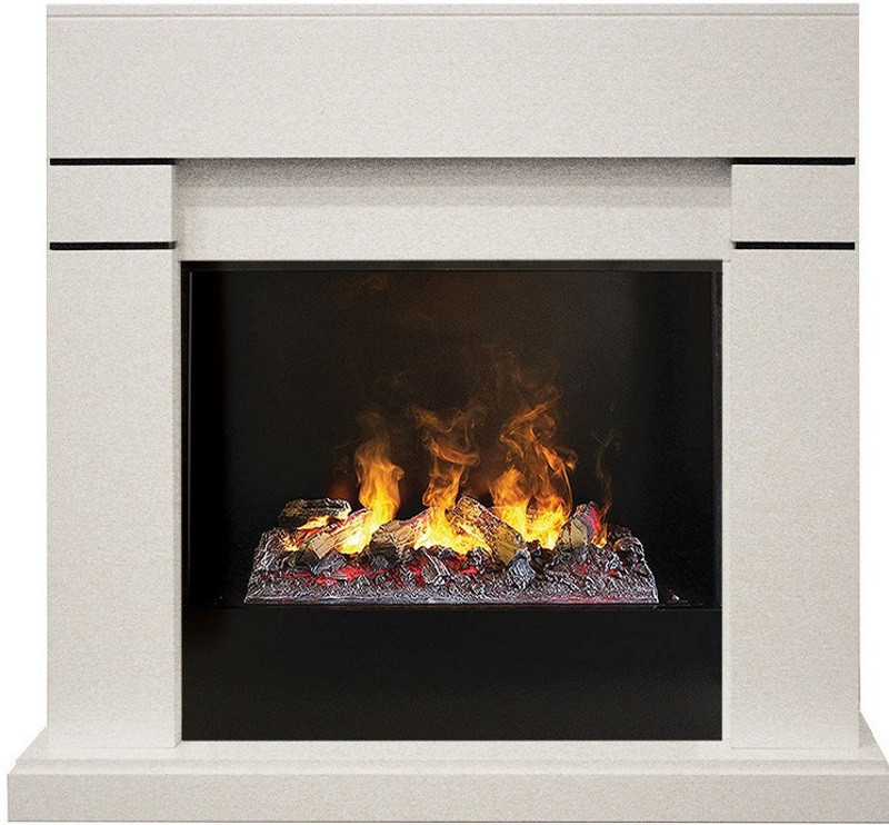 Электрокамин RealFlame Lindelse 26 WT 3D Cassette 630 + Black вставка