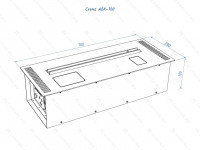 Автоматический биокамин Lux Fire Smart Flame 700 RC INOX