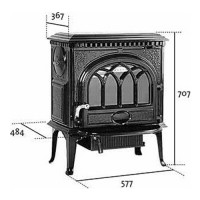 Печь-камин Jotul F 3 TD BRM коричневая майолика