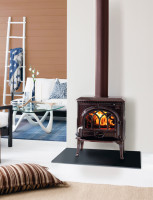 Печь-камин Jotul F 3 TD BRM коричневая майолика