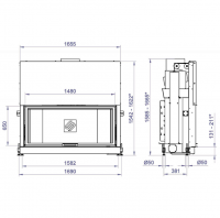Каминная топка HF 1500W (Stav)
