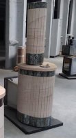 Печь для сауны Feringer Оптима, Серия ПС, облицовка Окаменевшее дерево, перенесённый рисунок, Жадеит
