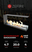 Биокамин торцевой сквозной Standart 1100 (ZeFire)