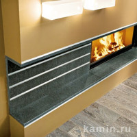 Облицовка POP granito nero + топка FLAT 120 N (EdilKamin)