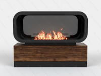 Тумба глухая Империал-1400 с автоматическим биокамином Lux Fire Genius-I 1000