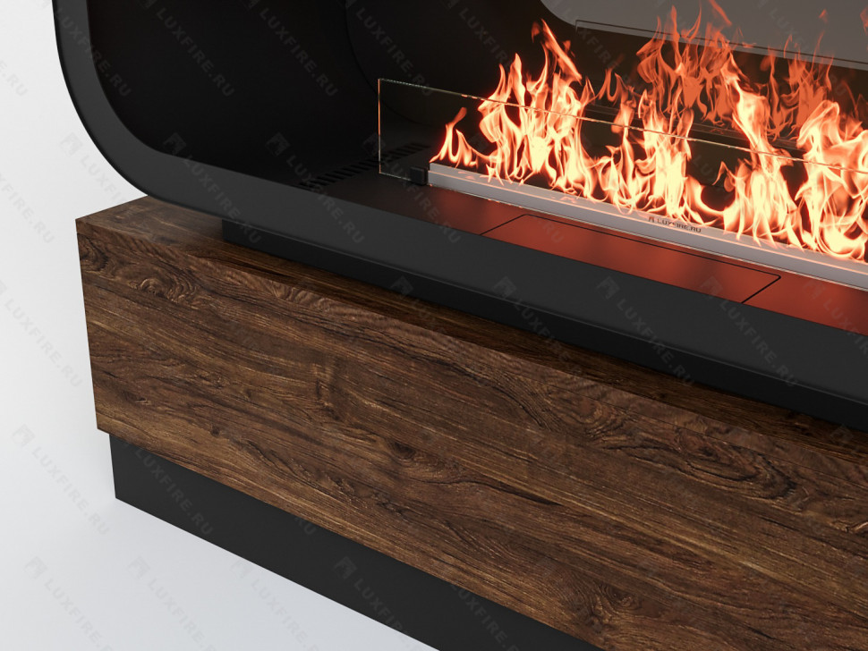 Тумба глухая Империал-1400 с автоматическим биокамином Lux Fire Genius-I 1000