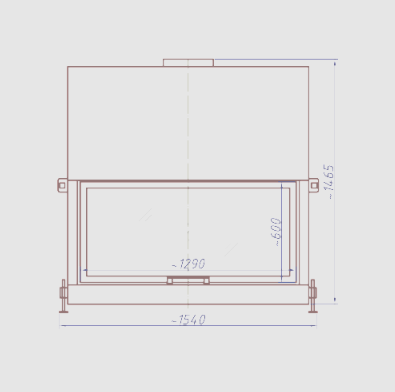 Каминная топка DHF 1300W (Stav)
