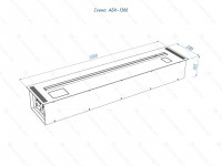 Автоматический биокамин Lux Fire Smart Flame 1300 RC INOX