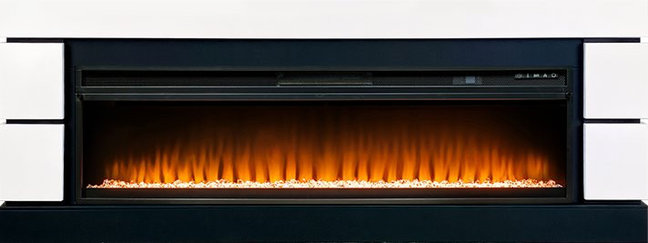 Каминокомплект Modern 60 (Разборный) - Белый с черным с очагом Vision 60 LED