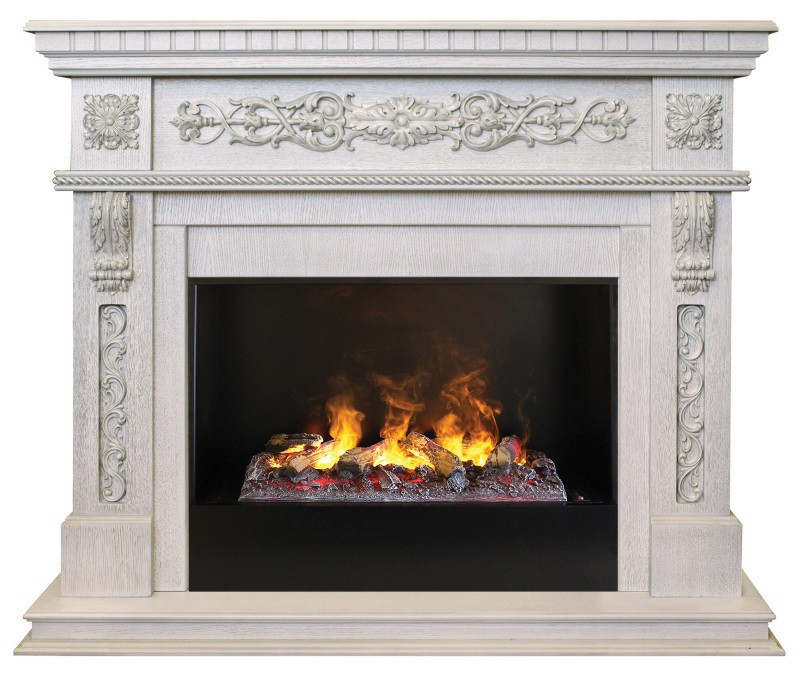 Электрокамин RealFlame Estella 26 WT 3D Cassette 630 + Black вставка