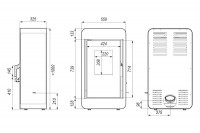 Печь DEFRO HOME PICO, 6,6 кВт, белая сталь