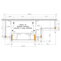 Облицовка GIADA sx с банкетой справа + топка CRISTAL 90 N (EdilKamin)