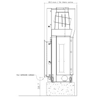 Облицовка GIADA sx с банкетой справа + топка CRISTAL 90 N (EdilKamin)