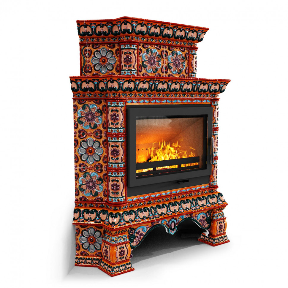 Печь изразцовая КимрПечь Кострома угловая, двухъярусная(600)