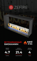 Биокамин сквозной Standart 1100 (ZeFire)