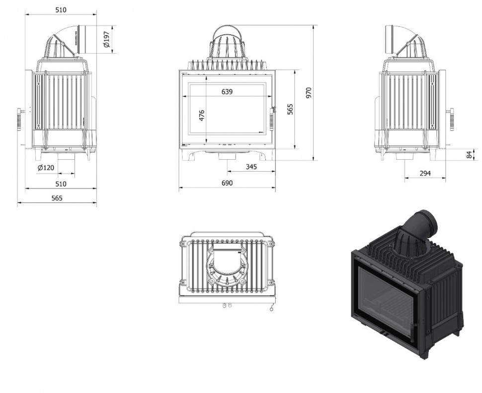 Топка Kratki FRANEK/12 DECO