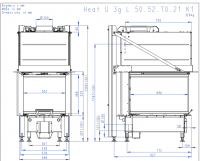 Стальная топка Romotop HEAT U 3G L 50.52.50.21 K1, AKUM