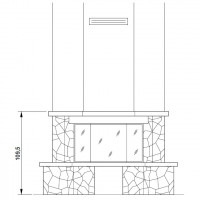 Облицовка MANTOVA (Palazzetti) + топка ECOMONOBLOCCO 78 V08 exagone (Palazzetti)