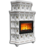 Печь изразцовая угловая двухъярусный КимрПечь Истра (600)