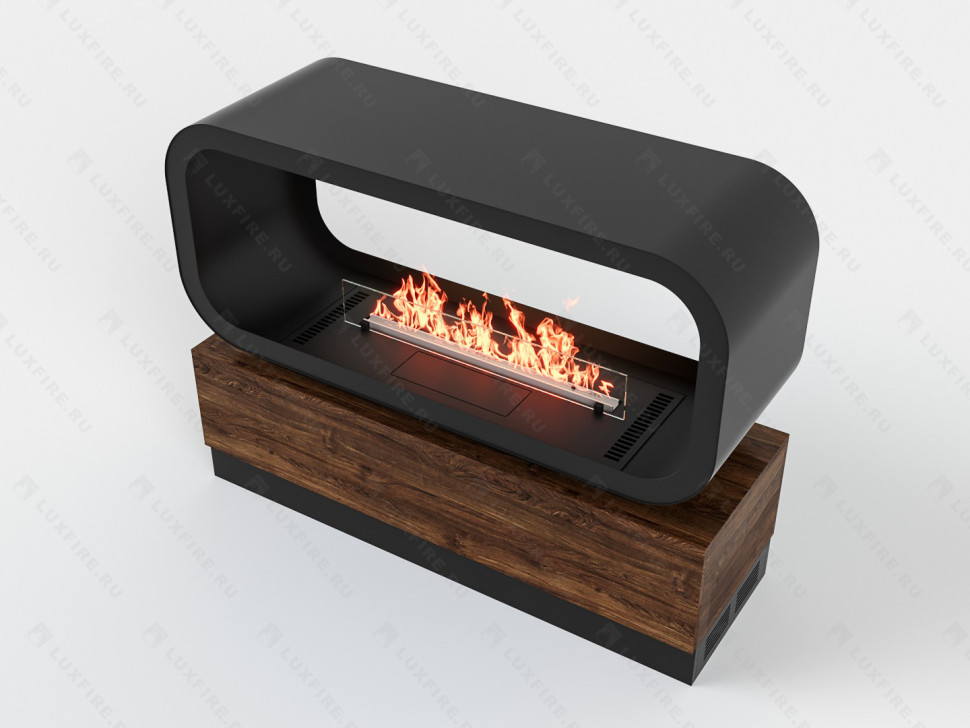 Тумба сквозная Империал-1200 с автоматическим биокамином Lux Fire Genius-I 800