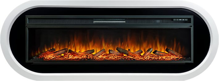 Каминокомплект Ellipse - Белый с черным с очагом Vision 60 LOG LED