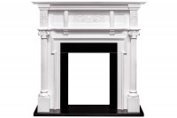 Каминокомплект Oxford - Белый с очагом Fobos FX M Brass