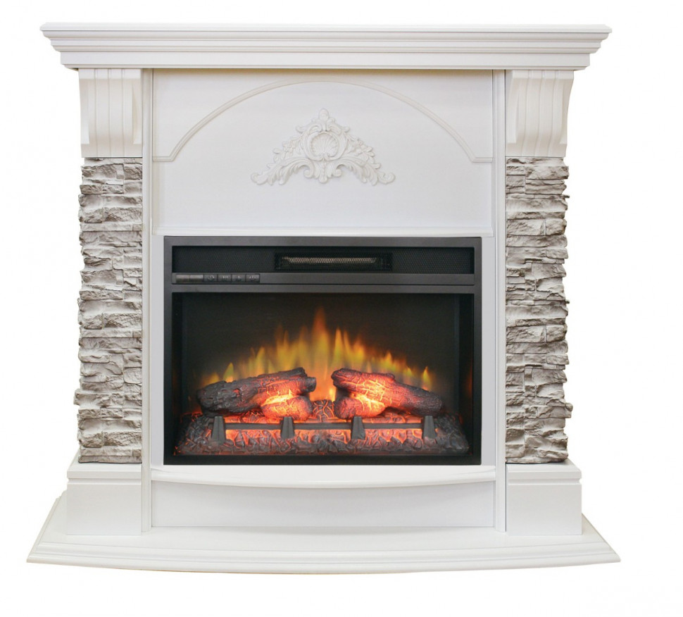 Электрокамин RealFlame Athena Corner GR  WT c Eridan 24 ( Угловой )