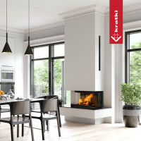 Топка Kratki PRO NBC 10 три стекла, гильотина