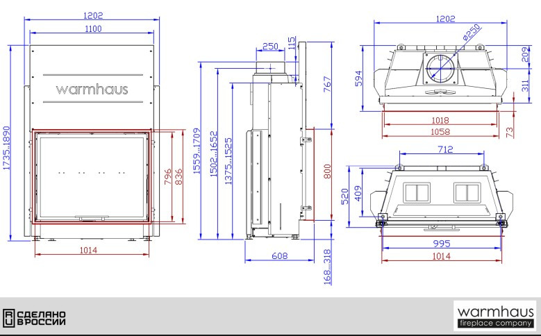 Топка Warmhaus FLAT 100/80h