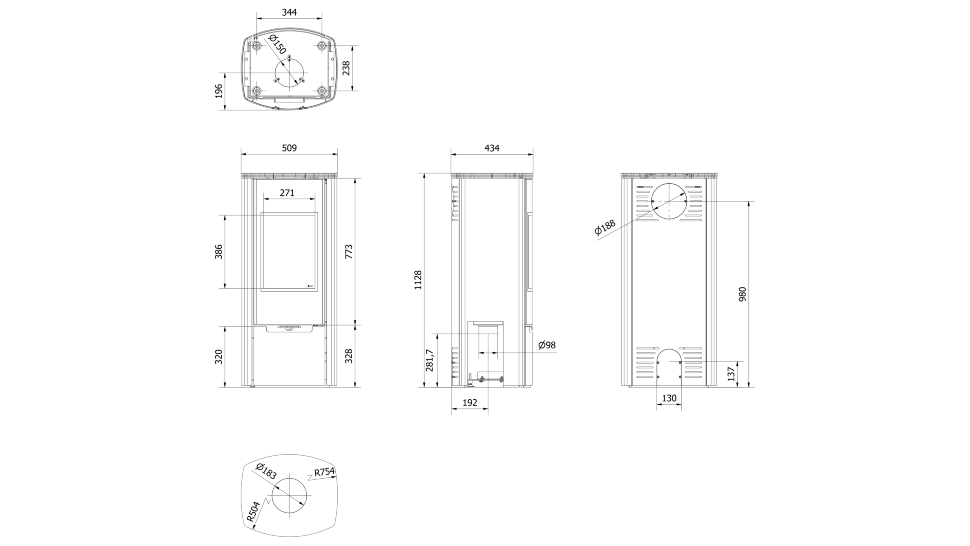 Печь Kratki KOZA/ENYO/R