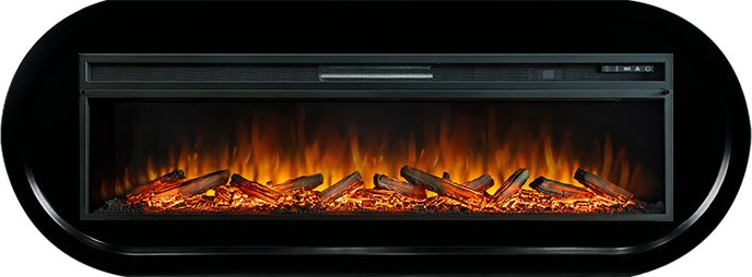Каминокомплект Ellipse - Черный с очагом Vision 60 LOG LED