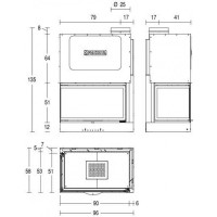Дровяная топка MA 283 D/X SL