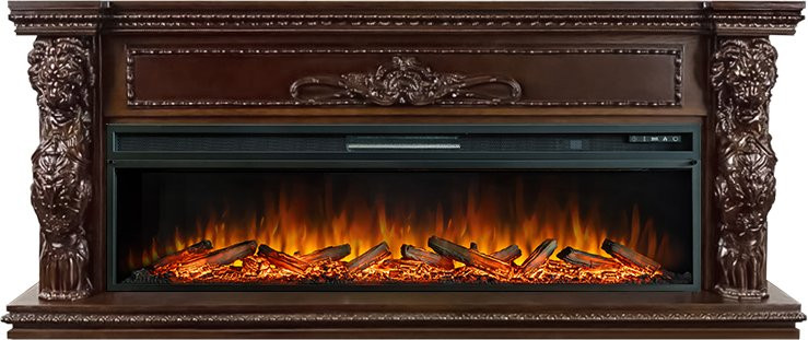 Каминокомплект Windsor 60 - Темный дуб с очагом Vision 60 LOG LED