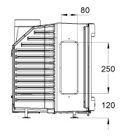 Каминная топка SK1001 + 2 боковых стекла (Keddy)