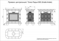 Печь изразцовая КимрПечь центральная Прованс (600)