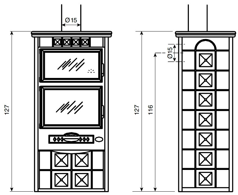 Печь Luisa beige (Palazzetti)