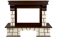 Каминокомплект Porto 26 (Разборный) -  Темный дуб с очагом Vision 26 EF LED 3D FX
