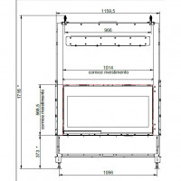 Каминная топка ECOMONOBLOCCO WT 16:9F V12 (Palazzetti)